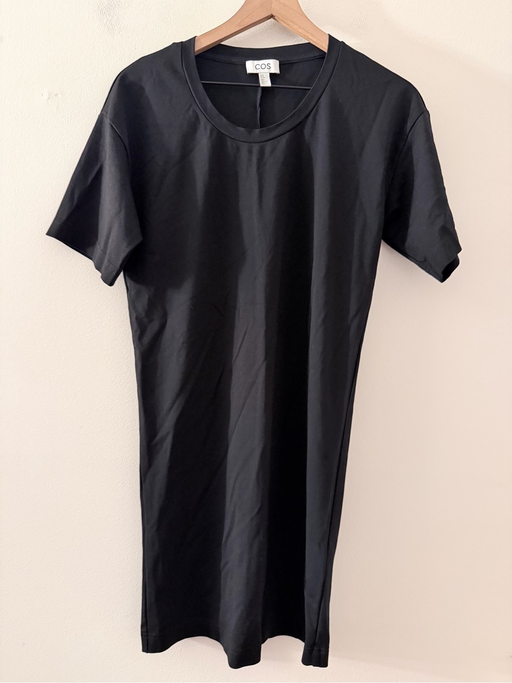 Cos black tee shirt dress